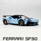 1:8 Ferrari SF90XX White Goddess, The Ultimate Supercar, More Than 12 Features Restored(4100 Pcs)